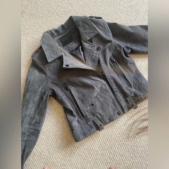 BlankNYC faux leather/suede jacket; grey - Picture 5 of 7